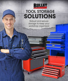 NNEMB Steel Rolling Tool Chest Cabinet-with Tubular Cam Locks-Lockable Castors-Pegboard-Black