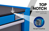 NNEMB Steel Rolling Tool Chest Cabinet-with Tubular Cam Locks-Lockable Castors-Pegboard-Blue