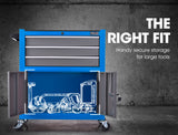 NNEMB Steel Rolling Tool Chest Cabinet-with Tubular Cam Locks-Lockable Castors-Pegboard-Blue