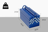 NNEMB 118pc Metal Cantilever Tool Kit Box Set with Cordless Screwdriver-Blue
