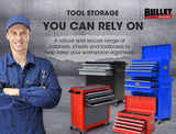 NNEMB 118pc Metal Cantilever Tool Kit Box Set with Cordless Screwdriver-Blue