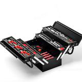 NNEMB 118pc Metal Cantilever Tool Kit Box Set with Cordless Screwdriver-Black