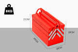 NNEMB 118pc Metal Cantilever Tool Kit Box Set with Cordless Screwdriver-Red