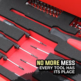 NNEMB Red 478 Piece Box Chest Cabinet Tool Kit Set