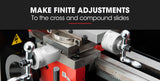 NNEMB 400W 7x12 Variable-Speed Mini Metal Lathe