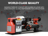 NNEMB 400W 7x12 Variable-Speed Mini Metal Lathe with Cutting Tool Set-Drill Chuck