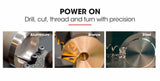 NNEMB 600W 7x14 Variable-Speed Mini Metal Lathe with LCD Screen