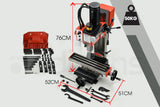 NNEMB 350W Variable Speed Vertical Tilting Head Benchtop Mini Mill Drill Press-with Clamp Kit