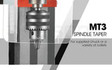 NNEMB 350W Variable Speed Vertical Tilting Head Benchtop Mini Mill Drill Press