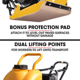 NNEMB 94kg 420x540mm Plate Compactor-Sprinkler System-Paver Pad