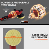 NNEMB Dual Action Electric Polisher-Variable Speed-Pad Kit-Carry Case