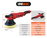 NNEMB Dual Action Electric Polisher-Variable Speed-Pad Kit-Carry Case