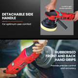 NNEMB Dual Action Electric Polisher-Variable Speed-Pad Kit-Carry Case