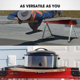 NNEMB 2 x Steel Sawhorses-1000kg Capacity-Folding-2x4 Support Arms
