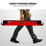 NNEMB 2 x Steel Sawhorses-1000kg Capacity-Folding-2x4 Support Arms