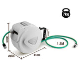 NNEMB 20M Retractable Garden Water Hose Reel Storage Spray Gun Rewind