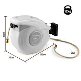NNEMB 30M Retractable Garden Water Hose Reel Brass Wall Mount Gun Rewind