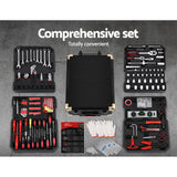 NNEDSZ 816pcs Tool Kit Trolley Case Mechanics Box Toolbox Portable DIY Set BK