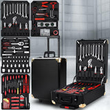 NNEDSZ 816pcs Tool Kit Trolley Case Mechanics Box Toolbox Portable DIY Set BK