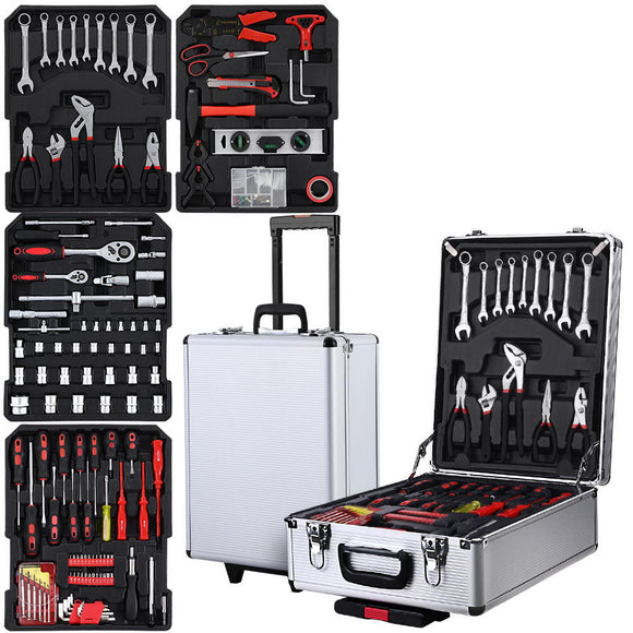 NNEDSZ 786pcs Tool Kit Trolley Case Mechanics Box Toolbox Portable DIY Set SL
