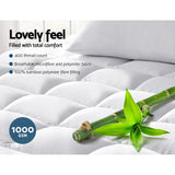 NNEDSZ King Single Mattress Topper Bamboo Fibre Pillowtop Protector