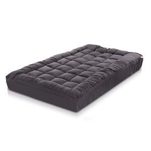 NNEDSZ Single Mattress Topper Pillowtop 1000GSM Charcoal Microfibre Bamboo Fibre Filling Protector