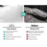 NNEDSZ Single Mattress Topper Pillowtop 1000GSM Charcoal Microfibre Bamboo Fibre Filling Protector