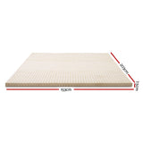 NNEDSZ Bedding 7 Zone Latex Mattress Topper Underlay 7.5cm Queen Mat Pad Cover