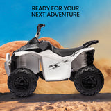 NNEMB Electric Ride On Quad Bike ATV Toy Car-White