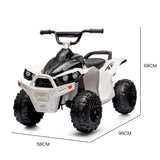 NNEMB Electric Ride On Quad Bike ATV Toy Car-White