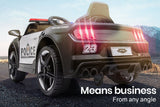 NNEMB Ride-On Car Mustang Style Patrol Electric Battery Powered Toy-Black/White