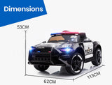 NNEMB Ride-On Car Mustang Style Patrol Electric Battery Powered Toy-Black/White