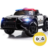 NNEMB Ride-On Car Mustang Style Patrol Electric Battery Powered Toy-Black/White