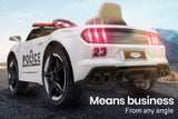 NNEMB Ride-On Car Mustang Style Patrol Electric Battery Powered Toy-Remote Control-White