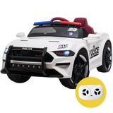 NNEMB Ride-On Car Mustang Style Patrol Electric Battery Powered Toy-Remote Control-White
