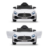 NNEMB Licensed Mercedes Benz AMG GTR Electric Ride On Toy Car for Kids-with Parental Remote Control-White