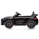 NNEMB Licensed Mercedes Benz AMG GTR Electric Ride On Toy Car for Kids-with Parental Remote Control-Black