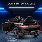 NNEMB Licensed Mercedes Benz AMG GTR Electric Ride On Toy Car for Kids-with Parental Remote Control-Black