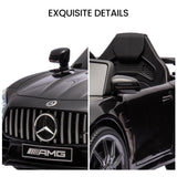 NNEMB Licensed Mercedes Benz AMG GTR Electric Ride On Toy Car for Kids-with Parental Remote Control-Black