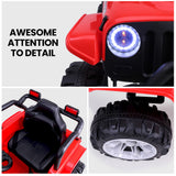 NNEMB Jeep Inspired Electric Ride On Toy Car-with Parental Remote Control-Bluetooth Music-Red