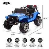 NNEMB Jeep Inspired Electric Ride On Toy Car-with Parental Remote Control-Bluetooth Music-Blue