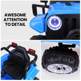 NNEMB Jeep Inspired Electric Ride On Toy Car-with Parental Remote Control-Bluetooth Music-Blue