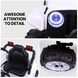 NNEMB Jeep Inspired Electric Ride On Toy Car-with Parental Remote Control-Bluetooth Music-White