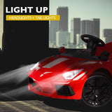NNEMB Lamborghini Inspired Ride-On Car-Remote Control-Battery Charger-Red