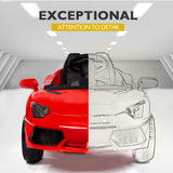 NNEMB Lamborghini Inspired Ride-On Car-Remote Control-Battery Charger-Red