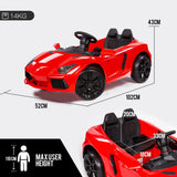 NNEMB Lamborghini Inspired Ride-On Car-Remote Control-Battery Charger-Red