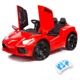 NNEMB Lamborghini Inspired Ride-On Car-Remote Control-Battery Charger-Red