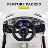 NNEMB Lamborghini Inspired Ride-On Car-Remote Control-Battery Charger-White