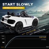 NNEMB Lamborghini Inspired Ride-On Car-Remote Control-Battery Charger-White