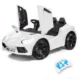 NNEMB Lamborghini Inspired Ride-On Car-Remote Control-Battery Charger-White